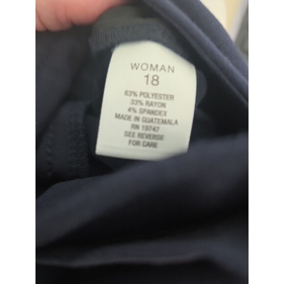 Counterparts Pull On Straight Pants Women's size 18 W 33" inseam Navy NWT - Picture 9 of 9